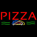 Red Pizza Logo Handmade Art Neon Sign