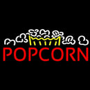 Red Popcorn Logo Handmade Art Neon Sign
