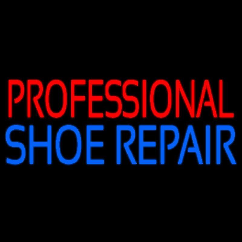 Red Professional Blue Shoe Repair Handmade Art Neon Sign