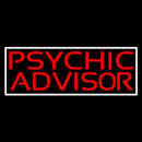 Red Psychic Advisor White Border Handmade Art Neon Sign