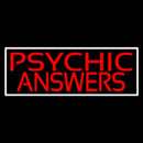 Red Psychic Answers With White Border Handmade Art Neon Sign