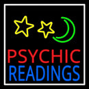 Red Psychic Blue Readings White Border Handmade Art Neon Sign