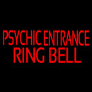 Red Psychic Entrance Ring Bell Handmade Art Neon Sign