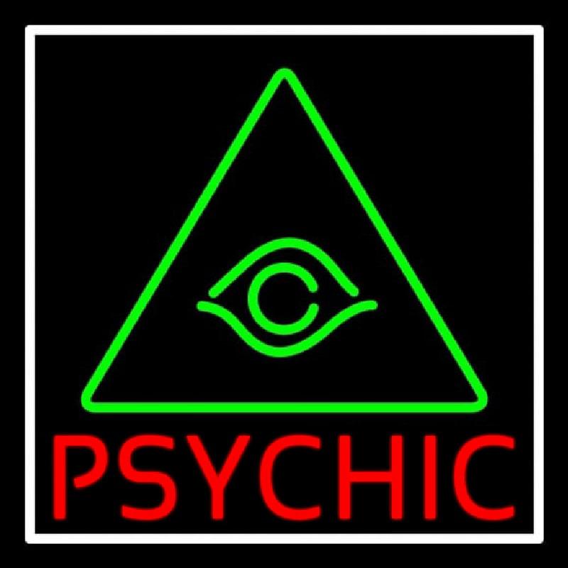 Red Psychic Green Logo Handmade Art Neon Sign