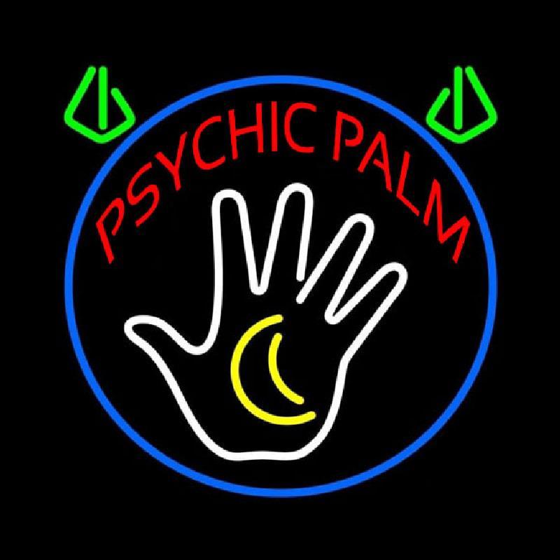 Red Psychic Palms Handmade Art Neon Sign