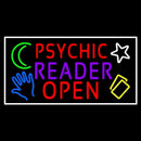 Red Psychic Purple Reader Red Open Block White Border Handmade Art Neon Sign
