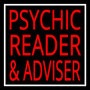 Red Psychic Reader And Advisor With Border Handmade Art Neon Sign