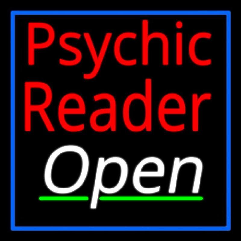 Red Psychic Reader White Open Handmade Art Neon Sign