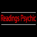 Red Psychic Readings White Line Handmade Art Neon Sign