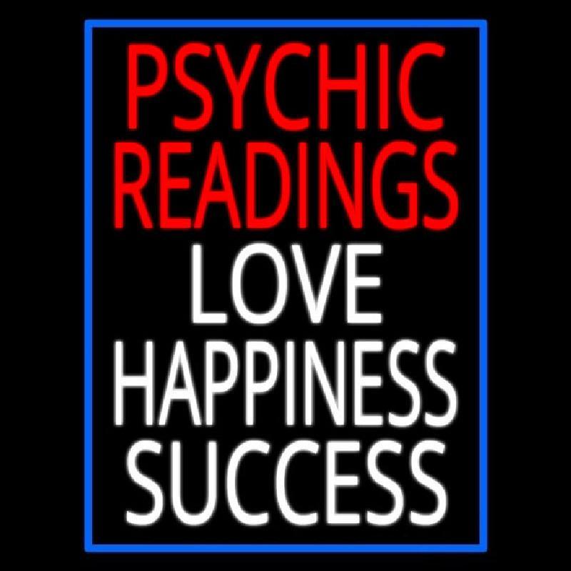 Red Psychic Readings White Love Happiness Success Handmade Art Neon Sign