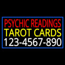 Red Psychic Readings Yellow Tarot Cards And Phone Number Handmade Art Neon Sign