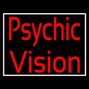 Red Psychic Vision White Border Handmade Art Neon Sign