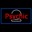 Red Psychic White Crystal Blue Border Handmade Art Neon Sign