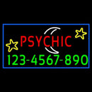 Red Psychic White Logo Phone Number Handmade Art Neon Sign