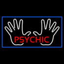 Red Psychic White Palms And Blue Border Handmade Art Neon Sign