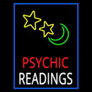 Red Psychic White Readings Blue Border Handmade Art Neon Sign