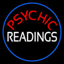 Red Psychic White Readings With Border Handmade Art Neon Sign