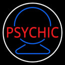 Red Psychic With Crystal White Border Handmade Art Neon Sign
