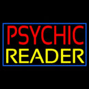 Red Psychic Yellow Reader With Border Handmade Art Neon Sign