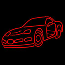Red Racing Car Handmade Art Neon Sign