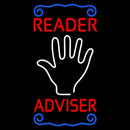 Red Reader Adviser With Palm Handmade Art Neon Sign
