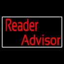 Red Reader Advisor With White Border Handmade Art Neon Sign