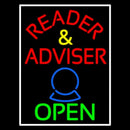 Red Reader And Advisor Open Handmade Art Neon Sign