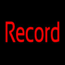 Red Record Cursive Handmade Art Neon Sign