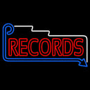 Red Records Block With Arrow Handmade Art Neon Sign