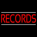Red Records White Line Handmade Art Neon Sign