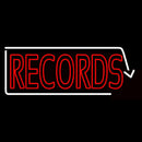 Red Records With White Arrow 2 Handmade Art Neon Sign