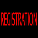 Red Registration Handmade Art Neon Sign