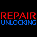 Red Repair Blue Unlocking Block Handmade Art Neon Sign