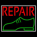Red Repair Shoe Logo Handmade Art Neon Sign
