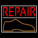 Red Repair Shoe Handmade Art Neon Sign