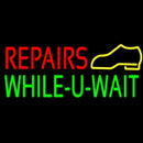 Red Repairs Green While You Wait Handmade Art Neon Sign