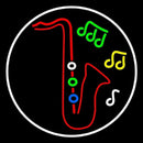 Red Saxophone 2 Handmade Art Neon Sign