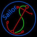 Red Sailor Logo Handmade Art Neon Sign