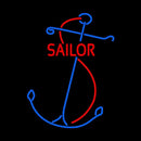 Red Sailor Logo Handmade Art Neon Sign