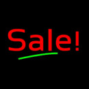 Red Sale With Green Line Handmade Art Neon Sign