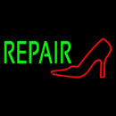 Red Sandal Logo Green Repair Handmade Art Neon Sign