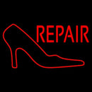 Red Sandal Logo Repair Handmade Art Neon Sign
