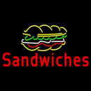Red Sandwiches Handmade Art Neon Sign