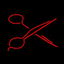 Red Scissors Handmade Art Neon Sign