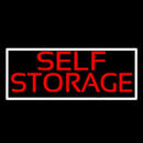 Red Self Storage White Border 1 Handmade Art Neon Sign