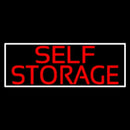Red Self Storage White Border Handmade Art Neon Sign