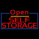 Red Self Storage White Border Open 4 Handmade Art Neon Sign