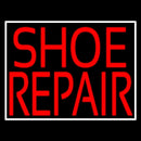 Red Shoe Repair With Border Handmade Art Neon Sign
