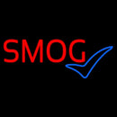 Red Smog Blue Check Logo 1 Handmade Art Neon Sign