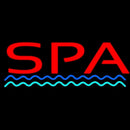 Red Spa Blue Waves Handmade Art Neon Sign
